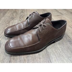 WILKE RODRIGUEZ Men's Derbys 9.5 Split-Apron Toe Brown Leather Dress Shoes